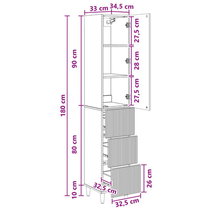 vidaXL Cabinet Set 2 pcs High Gloss White Engineered Wood