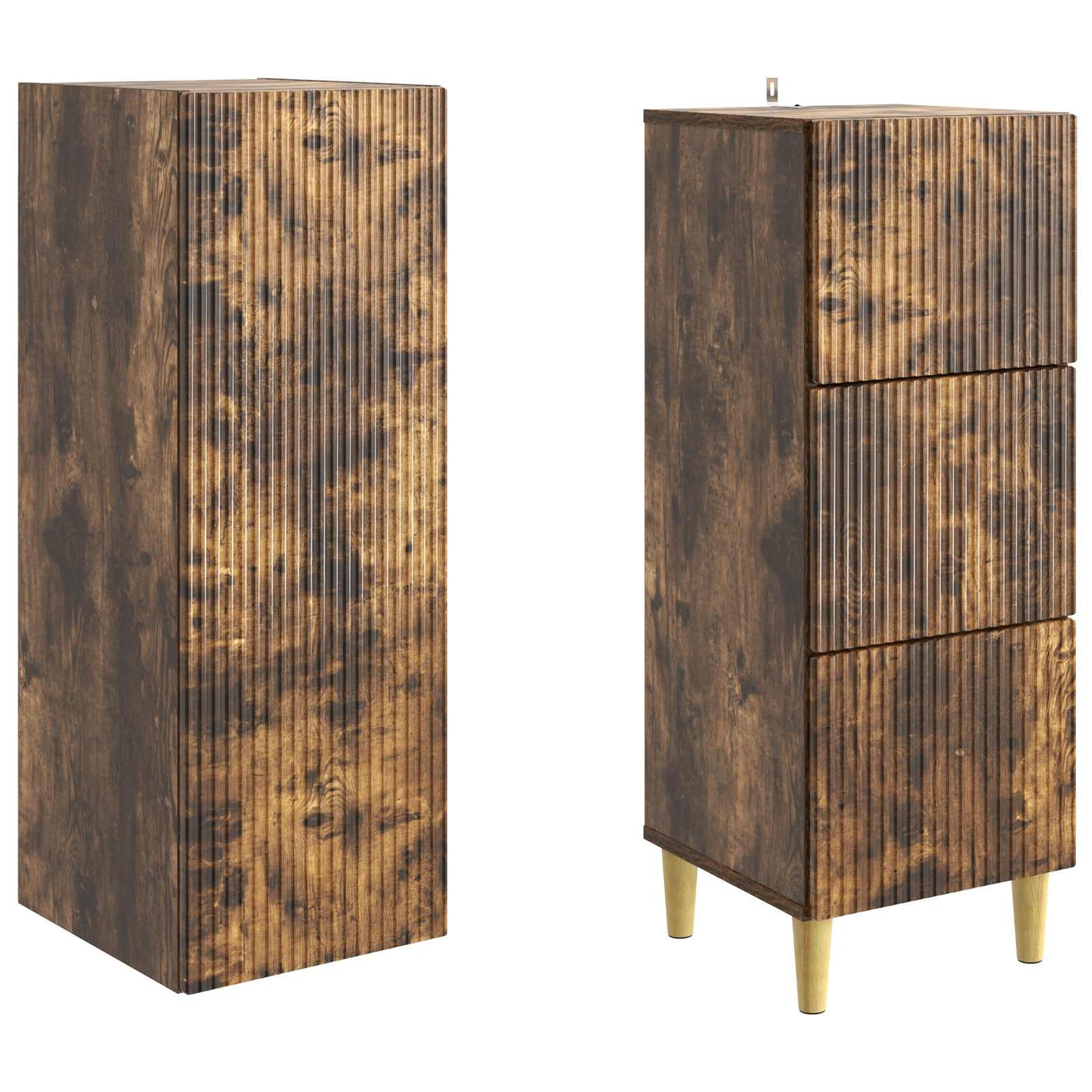 vidaXL Cabinet Set 2 pcs 33 x 34.5 x 90 cm Engineered Wood