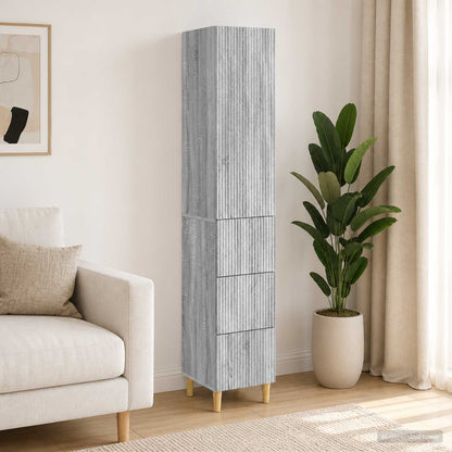 vidaXL Cabinet Set 2 pcs Grey Sonoma Engineered Wood