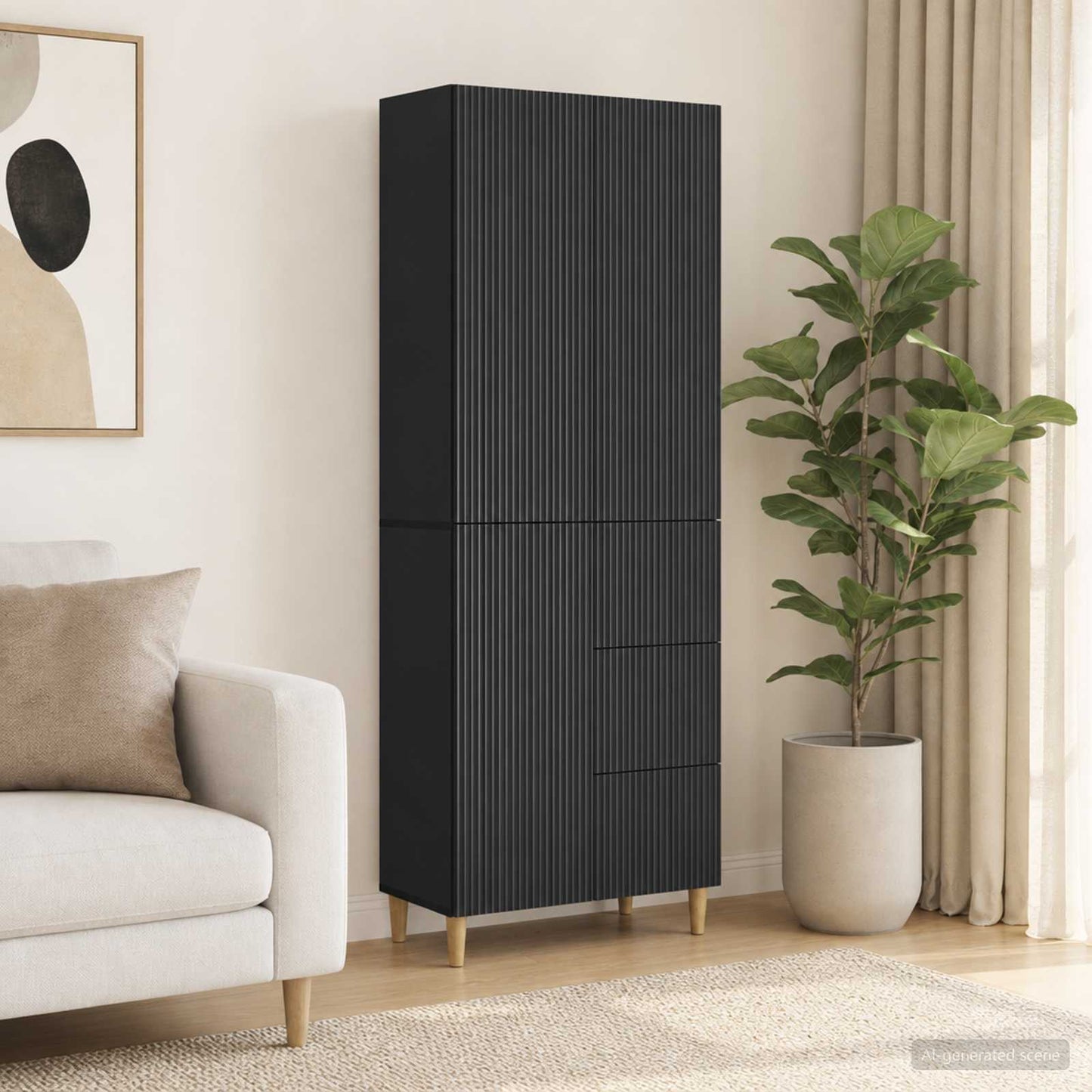 vidaXL Cabinet Set 2 pcs 66 x 34.5 x 90 cm Engineered Wood