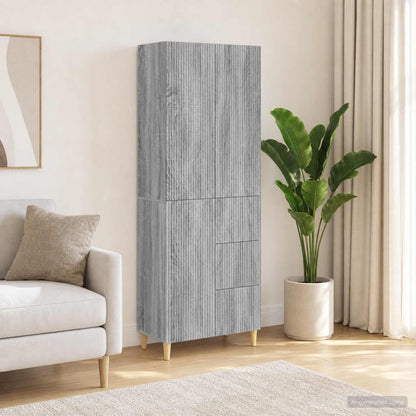 vidaXL Cabinet Set 2 pcs Grey Sonoma Engineered Wood
