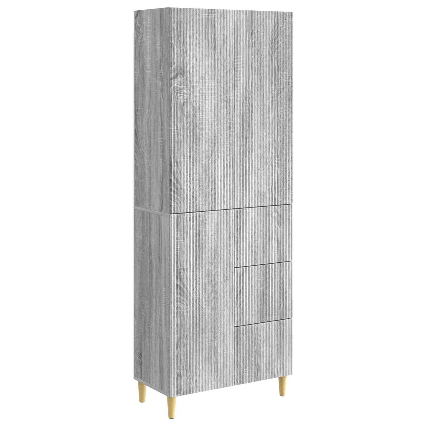 vidaXL Cabinet Set 2 pcs Grey Sonoma Engineered Wood