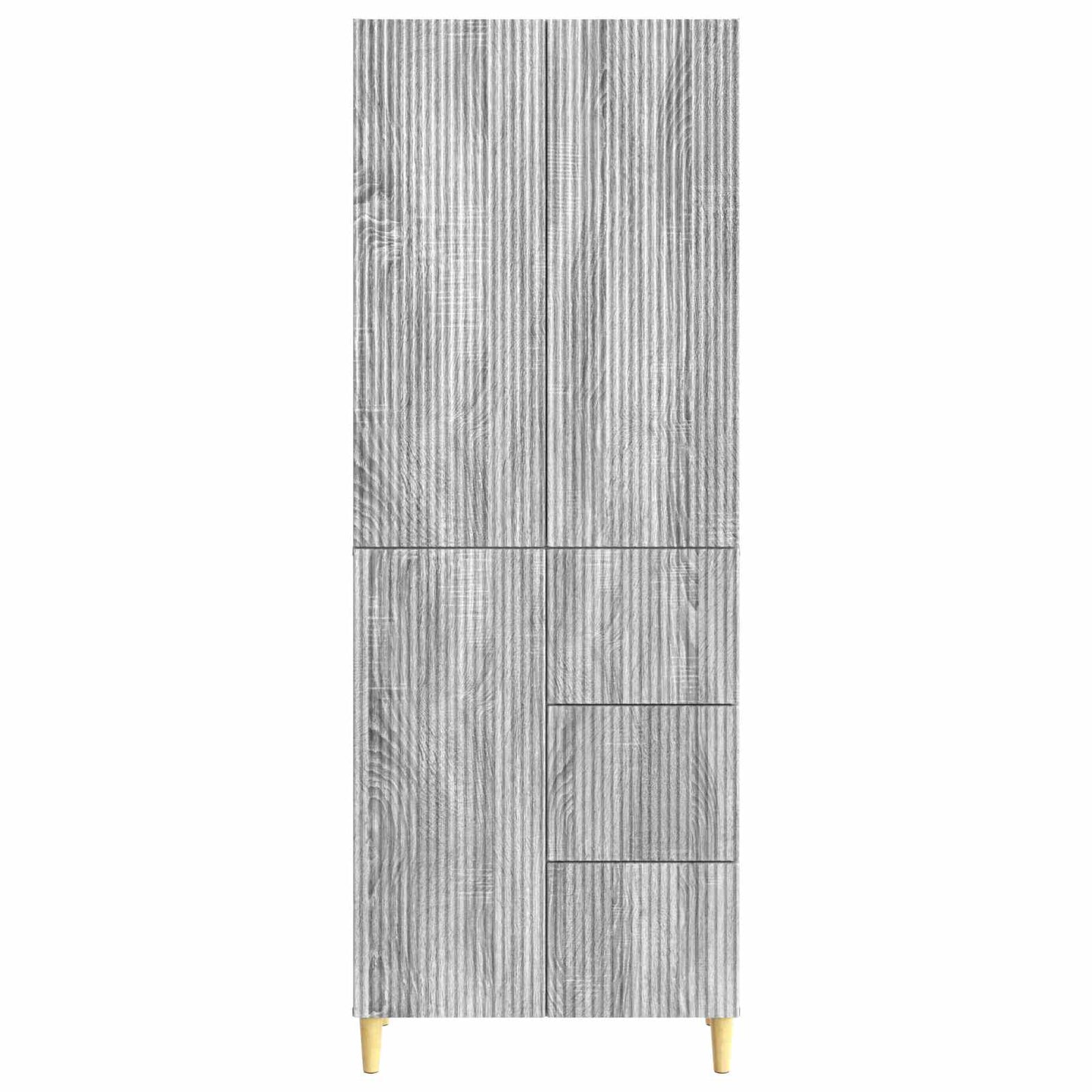 vidaXL Cabinet Set 2 pcs Grey Sonoma Engineered Wood