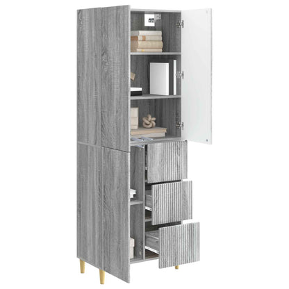vidaXL Cabinet Set 2 pcs Grey Sonoma Engineered Wood