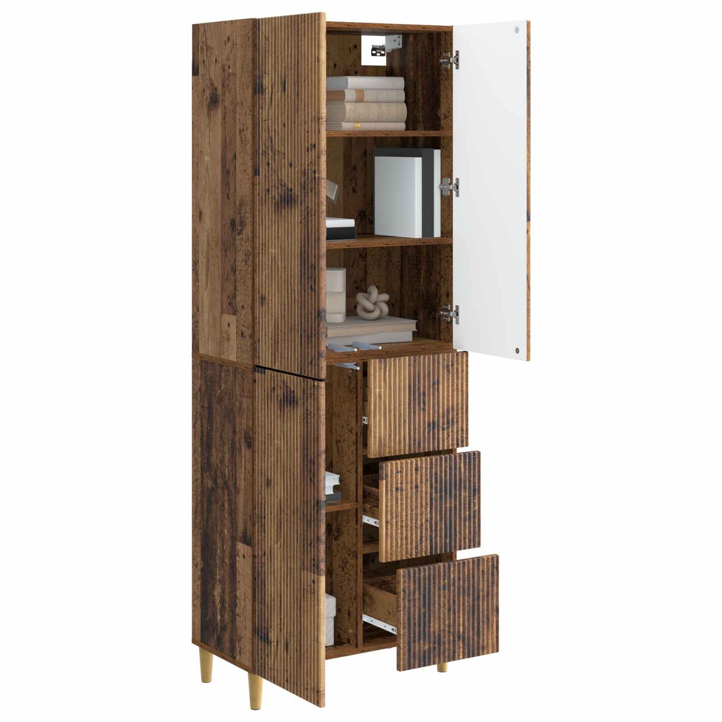 vidaXL Cabinet Set 2 pcs 66 x 34.5 x 90 cm Engineered Wood