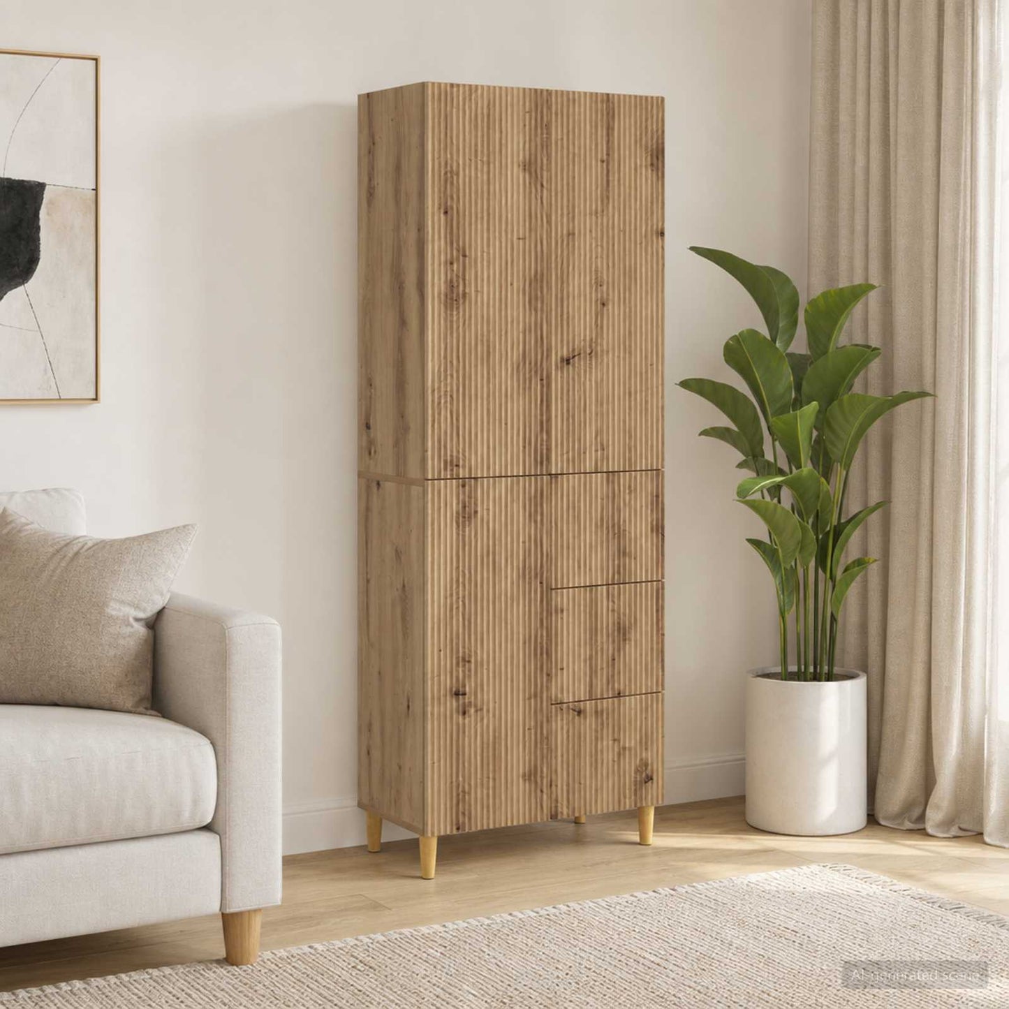 vidaXL Cabinet Set 2 pcs Engineered Wood