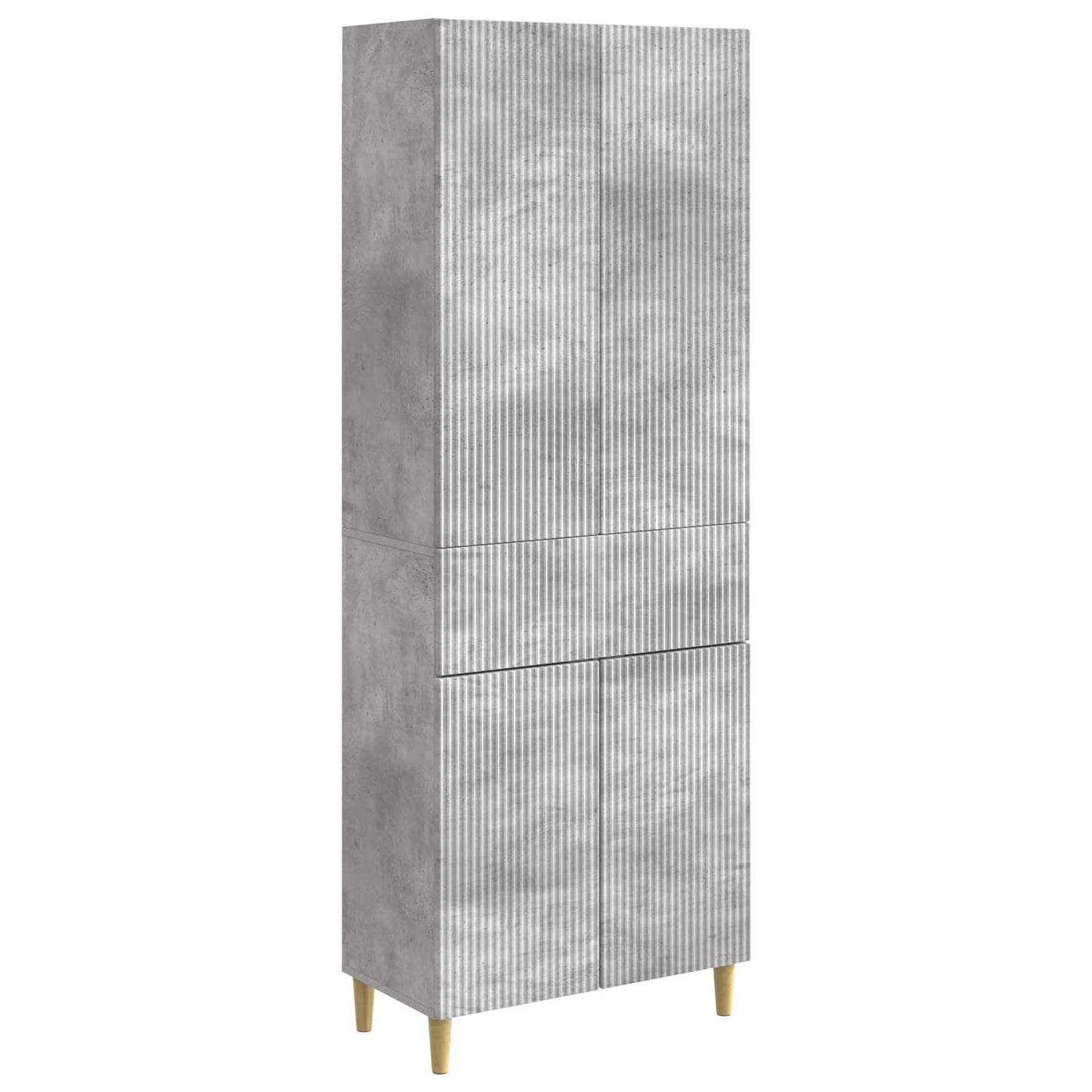 vidaXL Cabinet Set 2 pcs Concrete Grey Engineered Wood