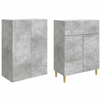 vidaXL Cabinet Set 2 pcs Concrete Grey Engineered Wood