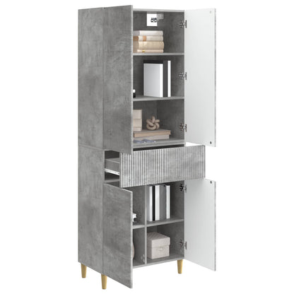 vidaXL Cabinet Set 2 pcs Concrete Grey Engineered Wood