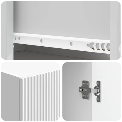 vidaXL Cabinet Set 2 pcs High Gloss White Engineered Wood