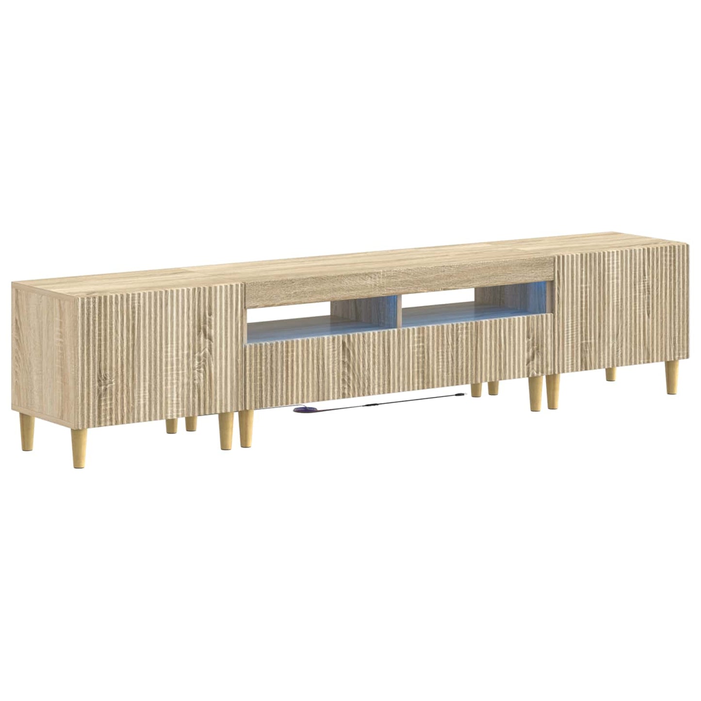 vidaXL 5 Piece LED TV Cabinet Sonoma Oak Engineered Wood