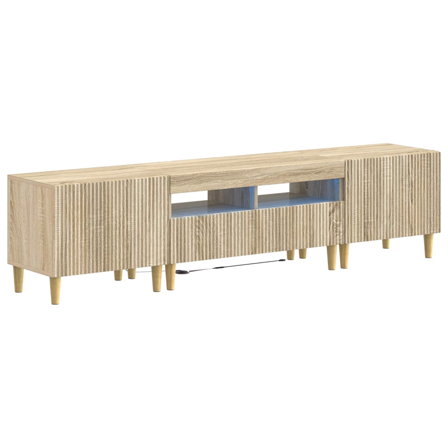 vidaXL 5 Piece LED TV Cabinet Sonoma Oak Engineered Wood