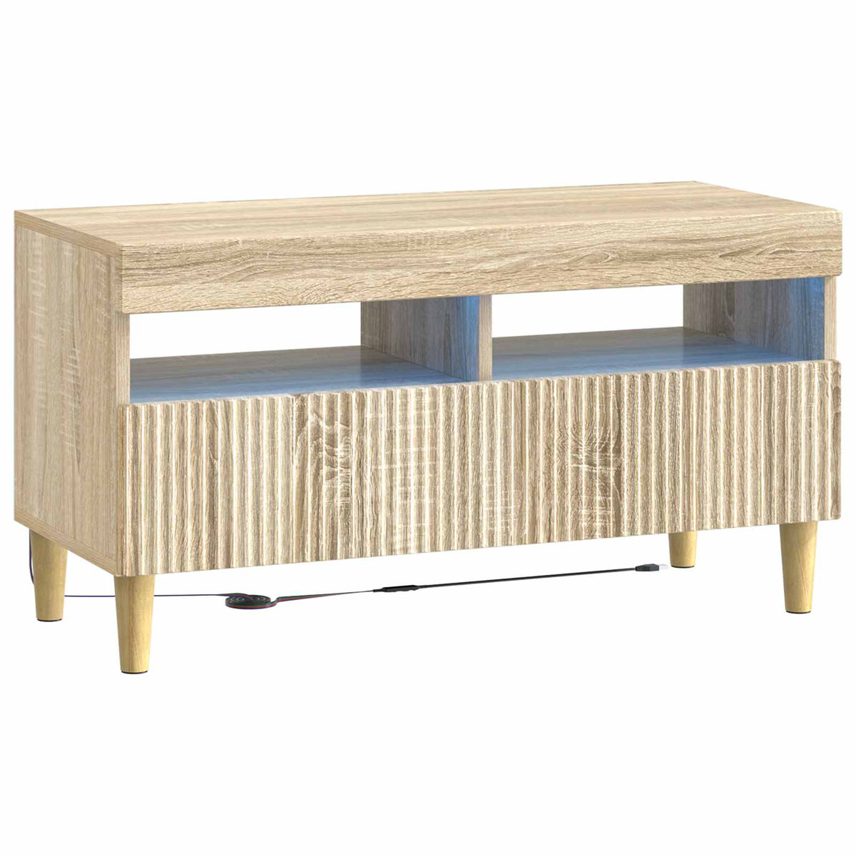 vidaXL 3 Piece LED TV Cabinet ARNHEM 3 pcs Sonoma Oak Engineered Wood