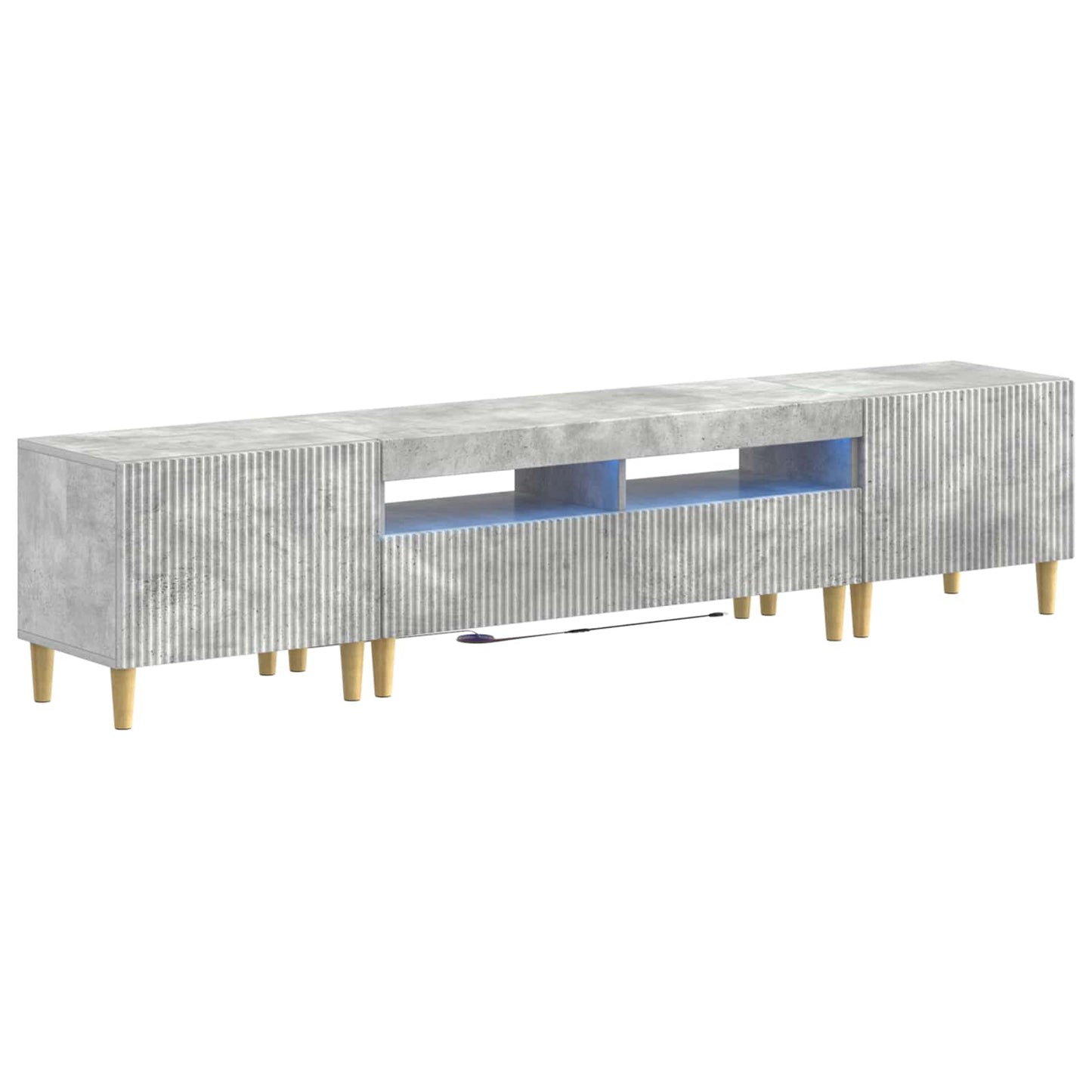 vidaXL 5 Piece LED TV Cabinet Concrete Grey Engineered Wood