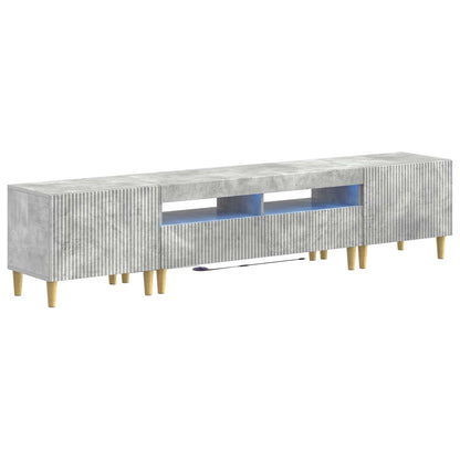 vidaXL 5 Piece LED TV Cabinet Concrete Grey Engineered Wood