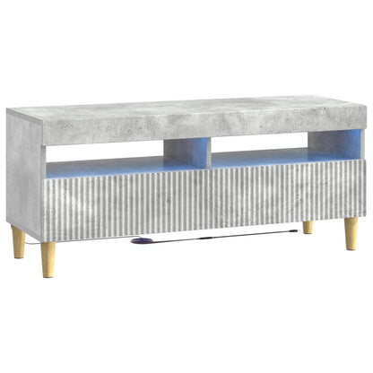 vidaXL 5 Piece LED TV Cabinet Concrete Grey Engineered Wood