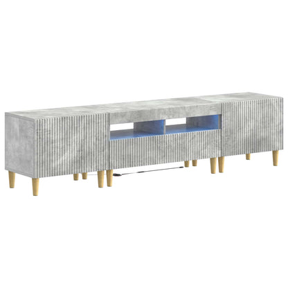 vidaXL 5 Piece LED TV Cabinet Concrete Grey Engineered Wood