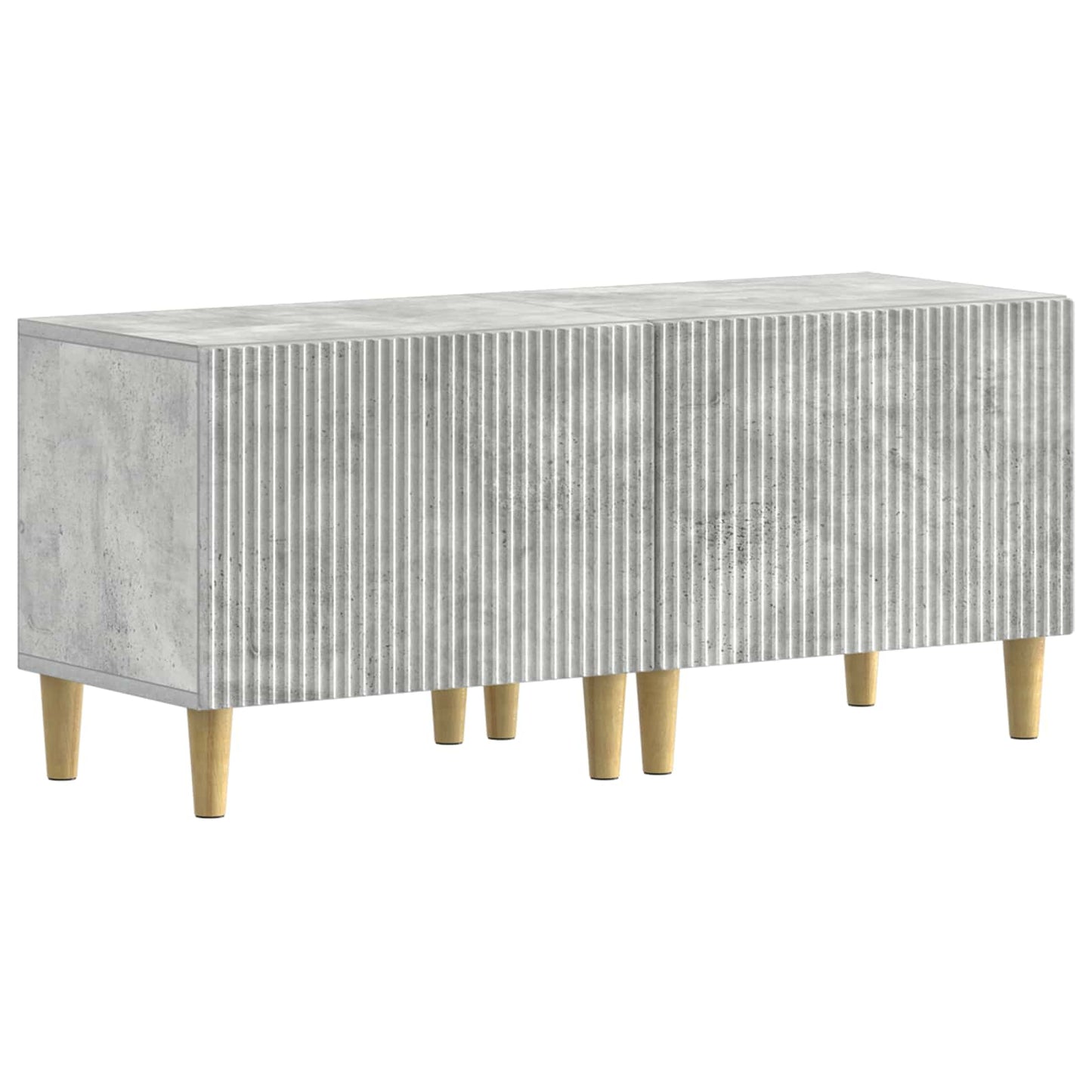 vidaXL 5 Piece LED TV Cabinet Concrete Grey Engineered Wood