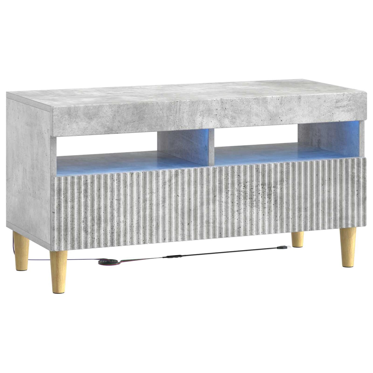 vidaXL 5 Piece LED TV Cabinet Concrete Grey Engineered Wood