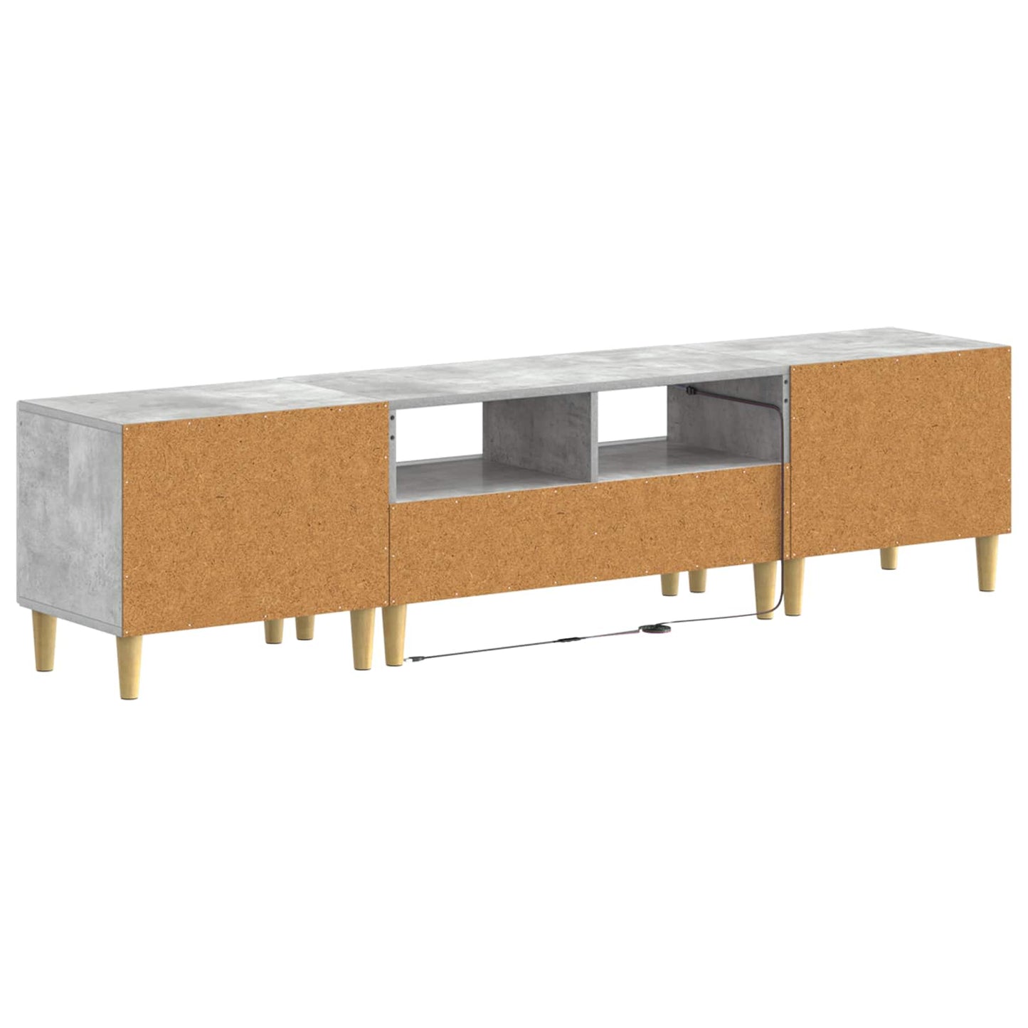 vidaXL 5 Piece LED TV Cabinet Concrete Grey Engineered Wood