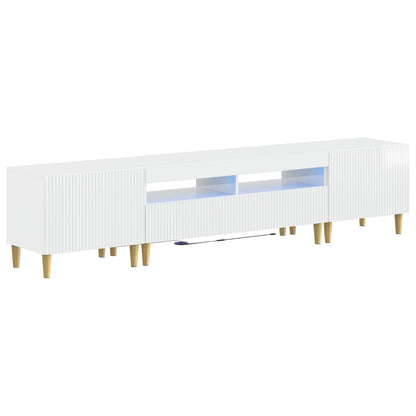 vidaXL 5 Piece LED TV Cabinet High Gloss White Engineered Wood