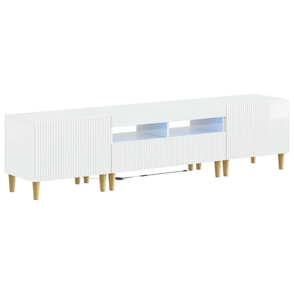 vidaXL 5 Piece LED TV Cabinet High Gloss White Engineered Wood