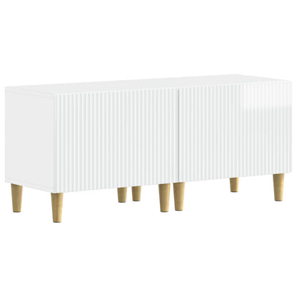 vidaXL 5 Piece LED TV Cabinet High Gloss White Engineered Wood