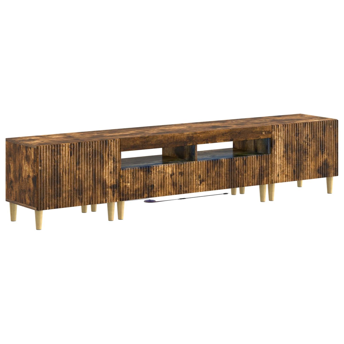 vidaXL 5 Piece LED TV Cabinet ARNHEM Smoked Oak Engineered Wood