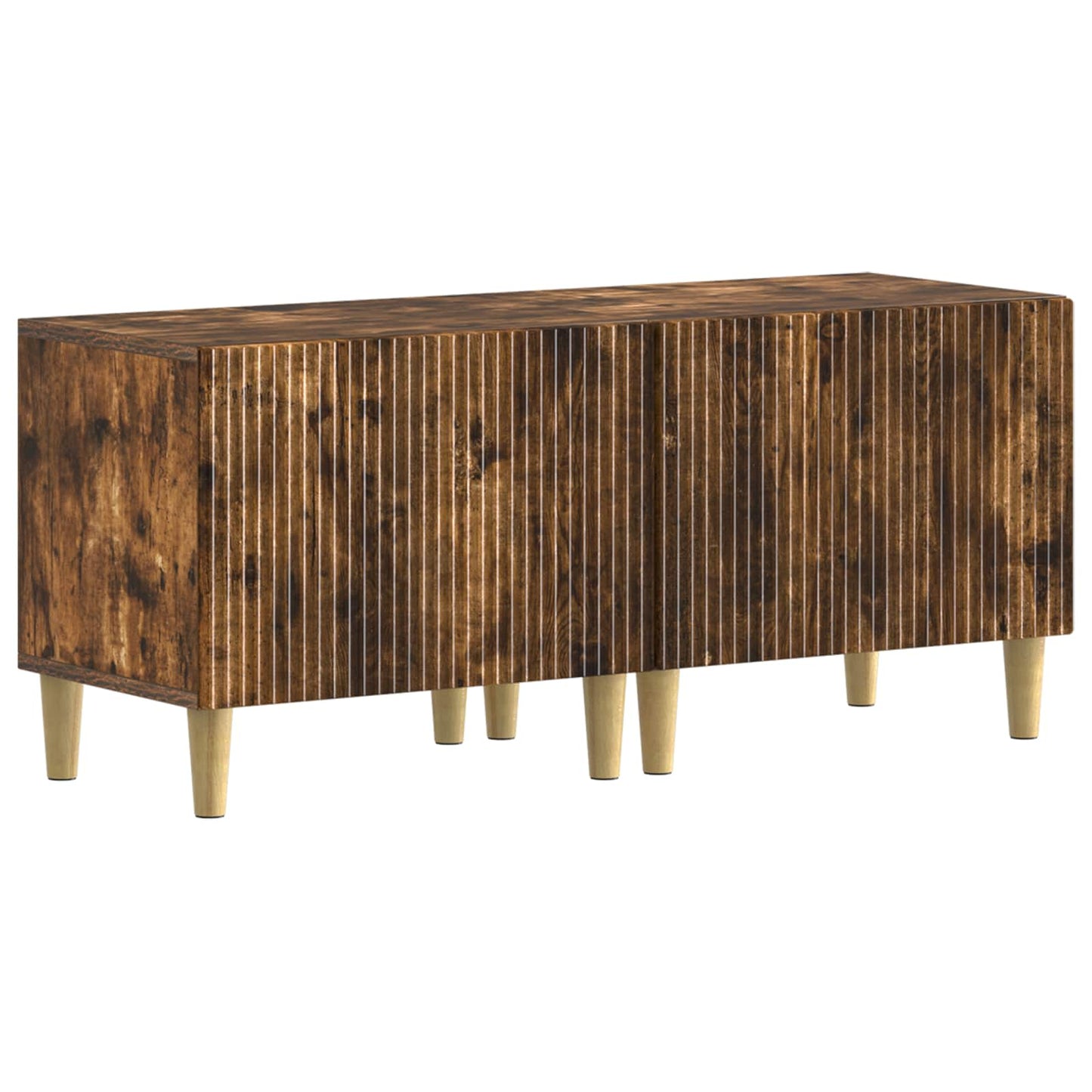 vidaXL 5 Piece LED TV Cabinet ARNHEM Smoked Oak Engineered Wood
