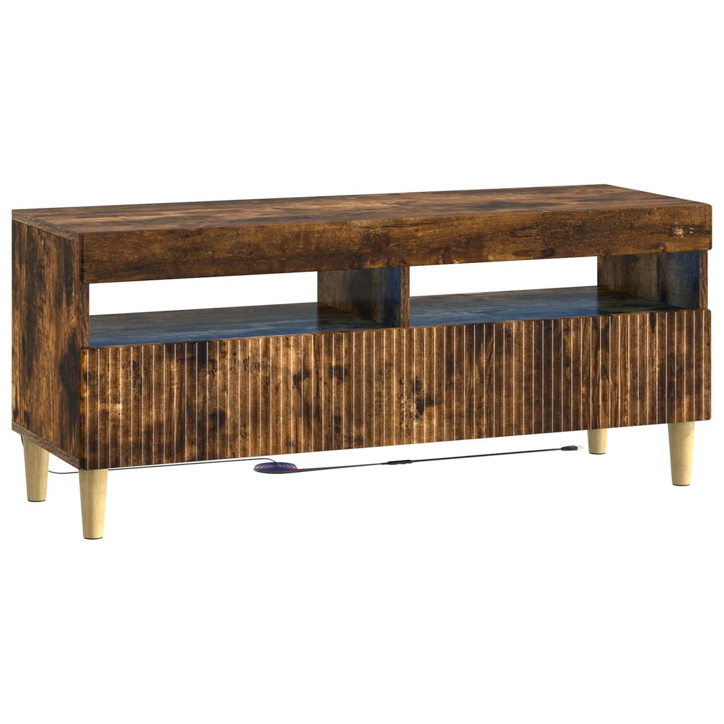 vidaXL 5 Piece LED TV Cabinet ARNHEM Smoked Oak Engineered Wood
