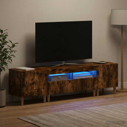vidaXL 3 Piece LED TV Cabinet ARNHEM 3 pcs Smoked Oak Engineered Wood