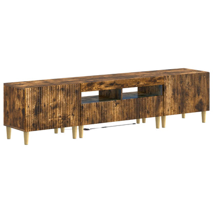 vidaXL 5 Piece LED TV Cabinet Smoked Oak Engineered Wood