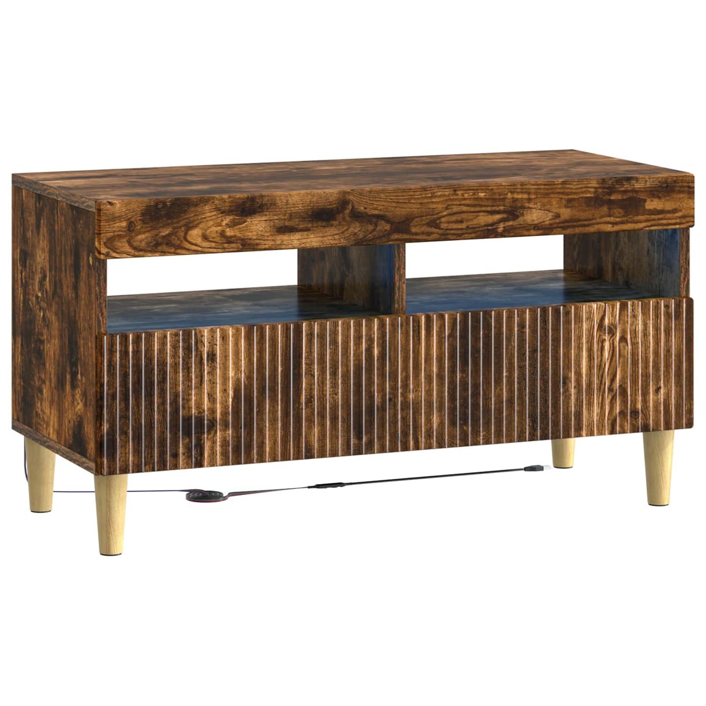 vidaXL 5 Piece LED TV Cabinet Smoked Oak Engineered Wood