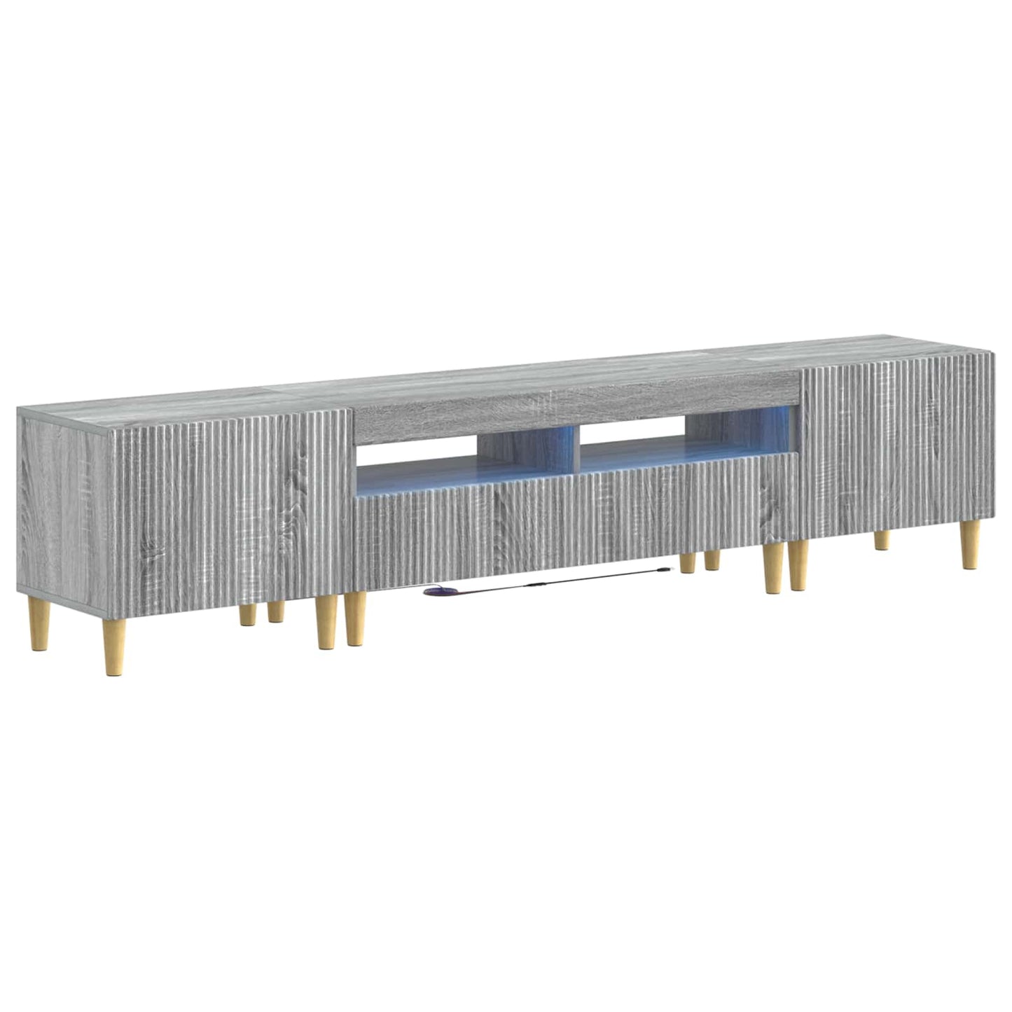 vidaXL 5 Piece LED TV Cabinet Grey Sonoma Engineered Wood
