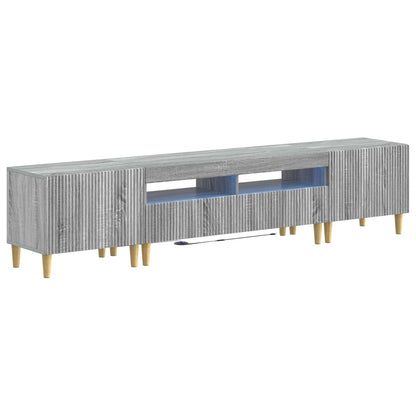vidaXL 5 Piece LED TV Cabinet Grey Sonoma Engineered Wood