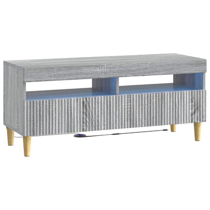 vidaXL 5 Piece LED TV Cabinet Grey Sonoma Engineered Wood