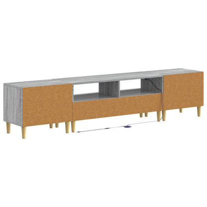 vidaXL 5 Piece LED TV Cabinet Grey Sonoma Engineered Wood