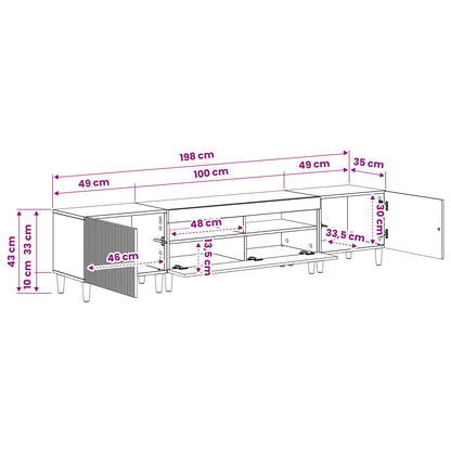vidaXL 5 Piece LED TV Cabinet Grey Sonoma Engineered Wood