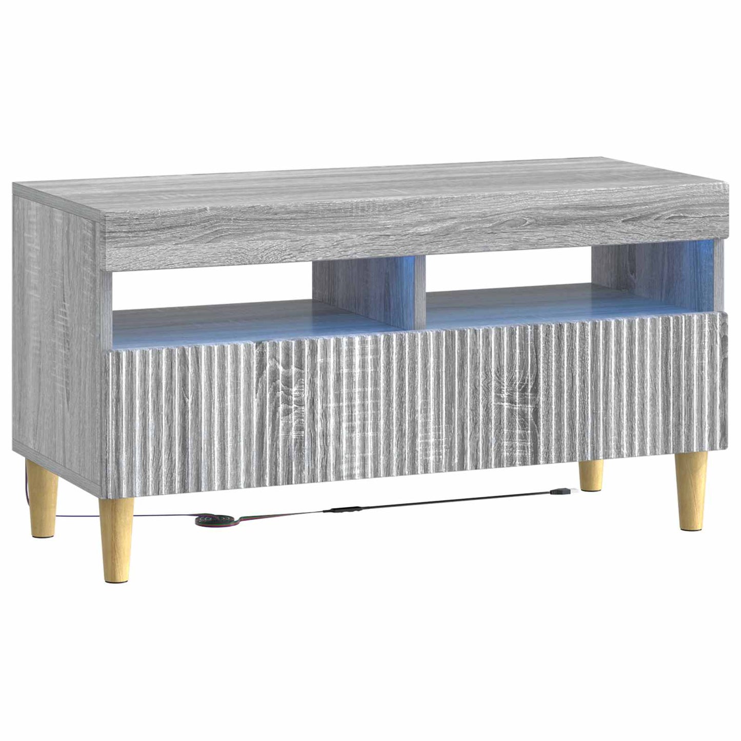 vidaXL 5 Piece LED TV Cabinet Grey Sonoma Engineered Wood