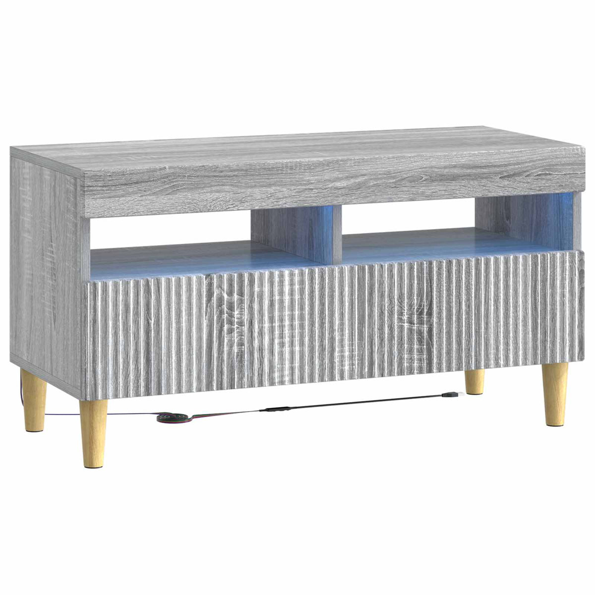 vidaXL 3 Piece LED TV Cabinet ARNHEM 3 pcs Grey Sonoma Engineered Wood