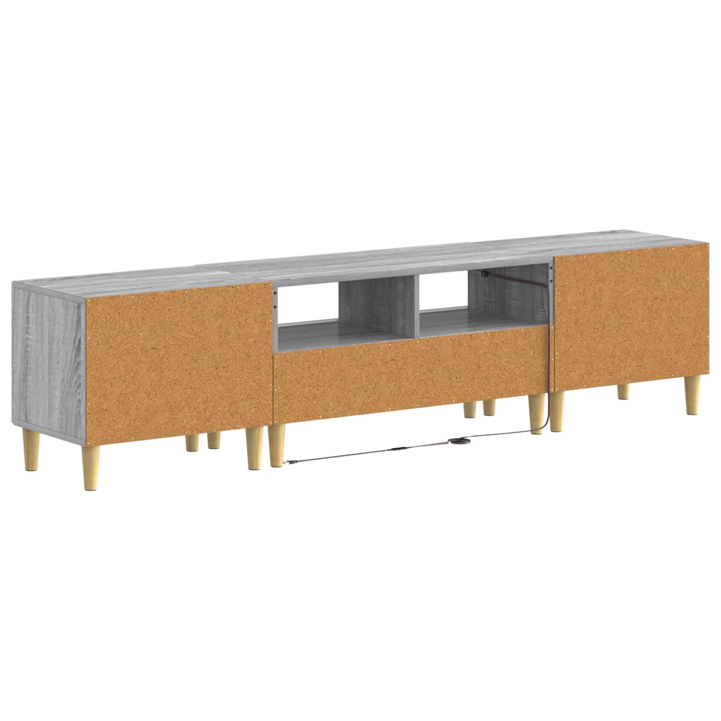 vidaXL 5 Piece LED TV Cabinet Grey Sonoma Engineered Wood