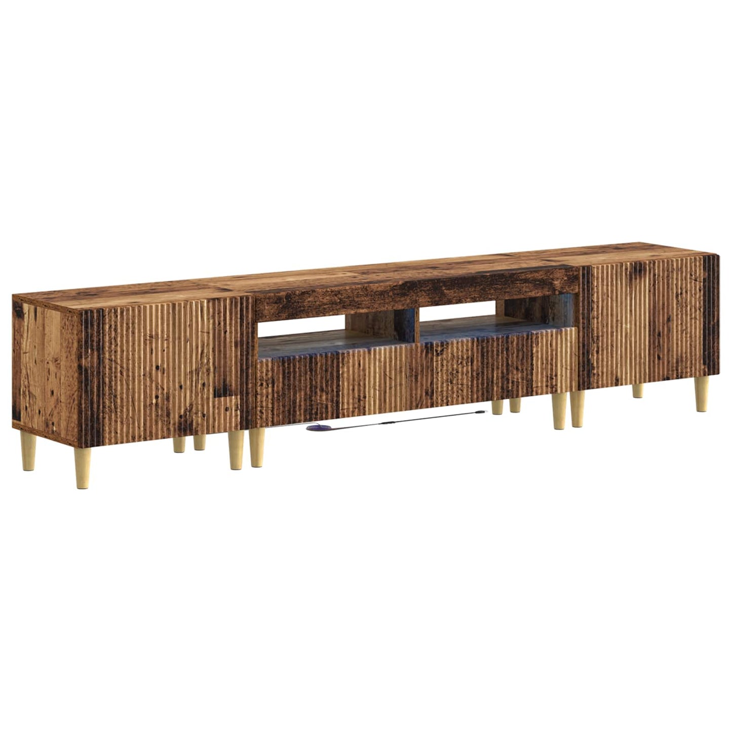 vidaXL 5 Piece LED TV Cabinet Old Wood Engineered Wood