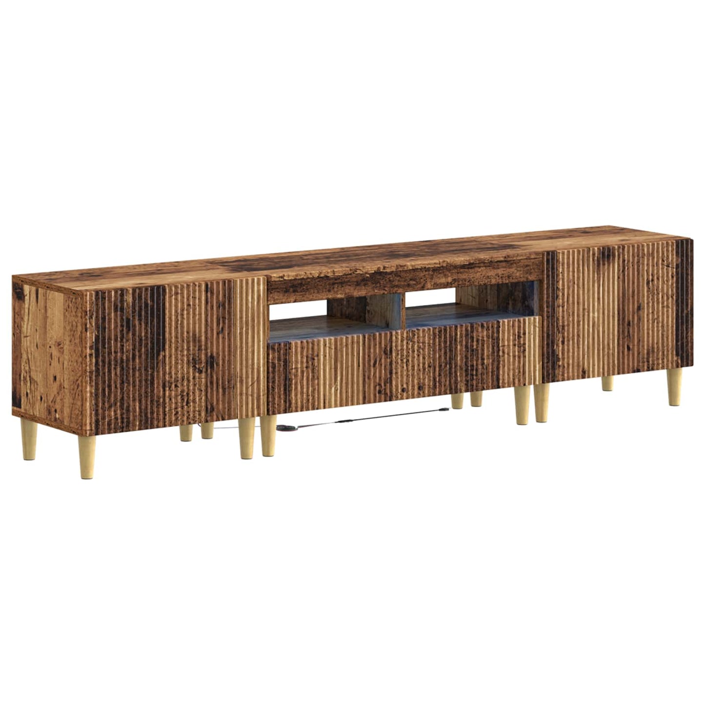 vidaXL 5 Piece LED TV Cabinet Old Wood Engineered Wood