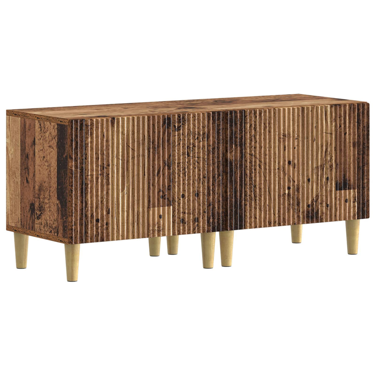 vidaXL 3 Piece LED TV Cabinet ARNHEM 3 pcs Old Wood Engineered Wood