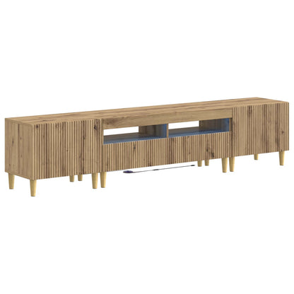 vidaXL 5 Piece LED TV Cabinet Artisan Oak Engineered Wood