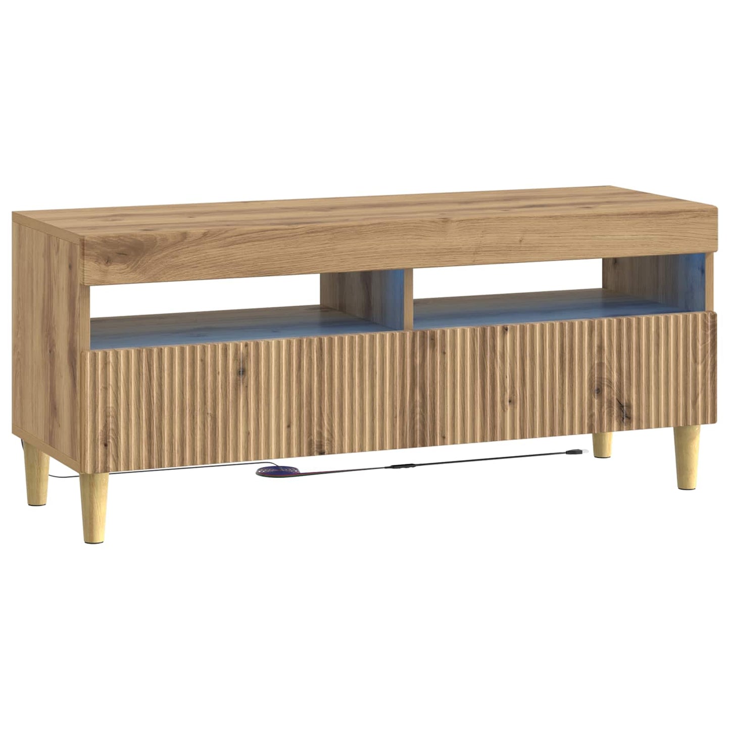 vidaXL 5 Piece LED TV Cabinet Artisan Oak Engineered Wood