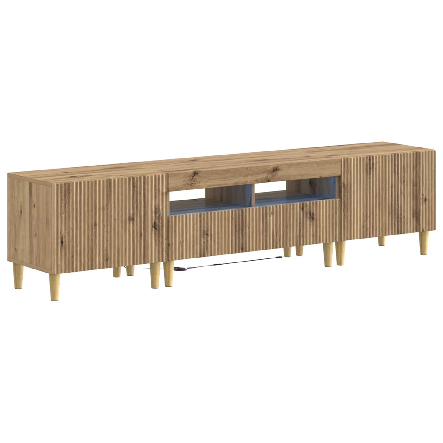 vidaXL 5 Piece LED TV Cabinet Artisan Oak Engineered Wood