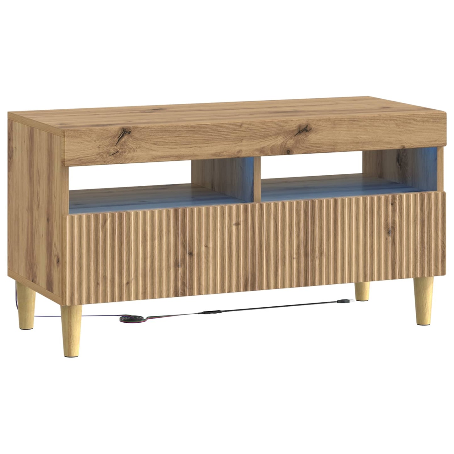 vidaXL 5 Piece LED TV Cabinet Artisan Oak Engineered Wood