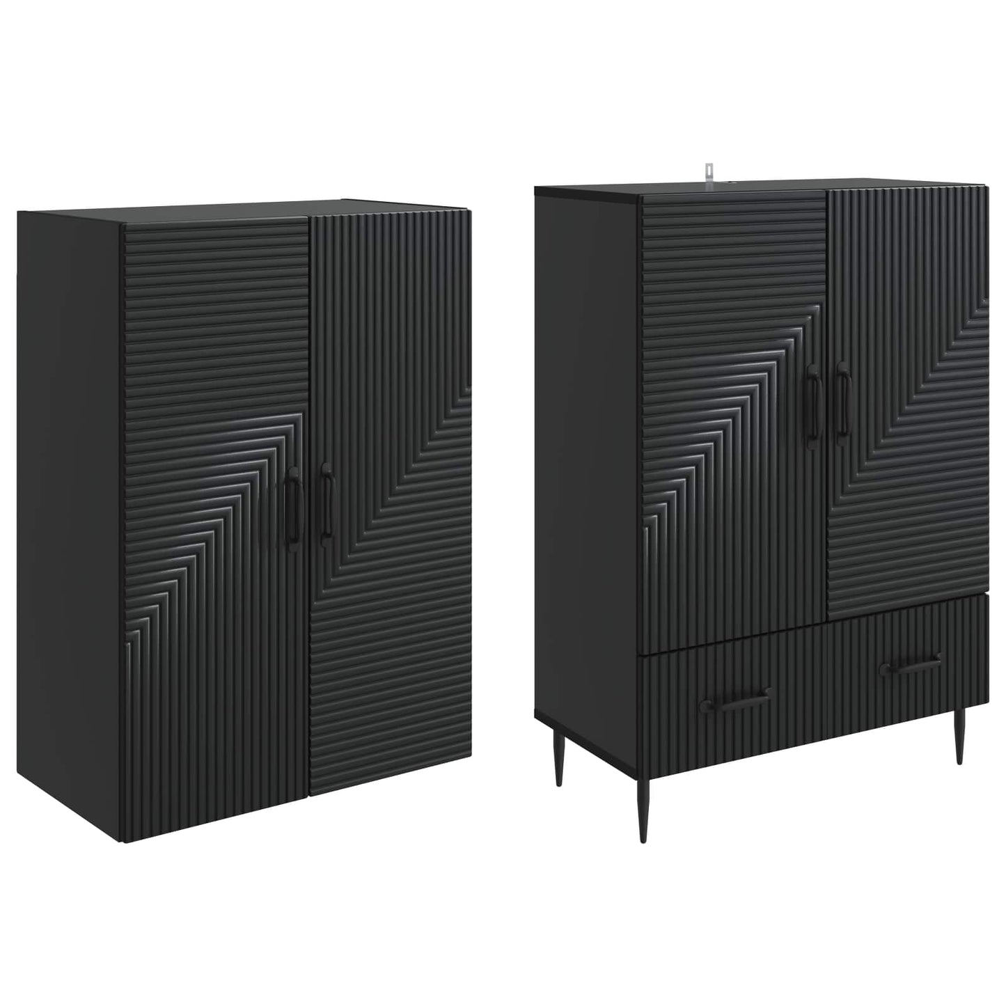 vidaXL Cabinet Set 2 pcs 66 x 34.5 x 95 cm Engineered Wood