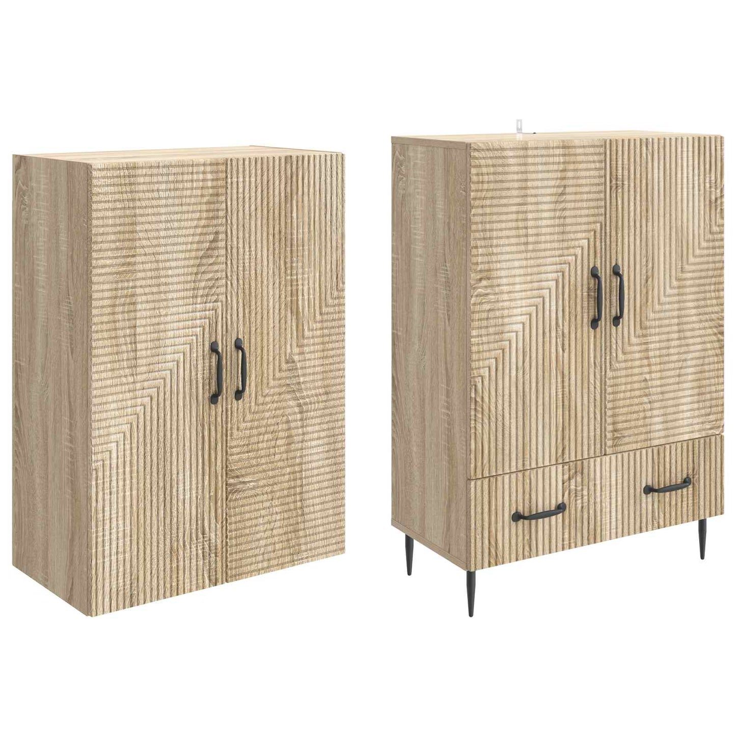 vidaXL Cabinet Set 2 pcs 66 x 34.5 x 95 cm Engineered Wood